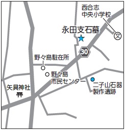 永田支石墓地図