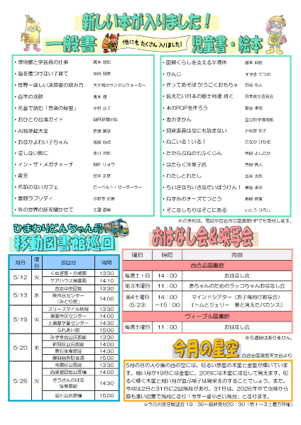 図書館だより令和8年5月号2ページ