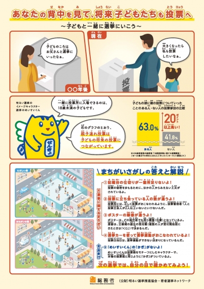 あなたの背中を見て、将来子どもたちも投票へ