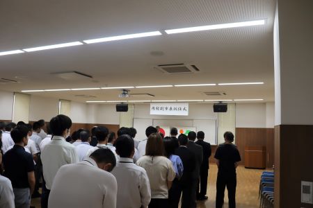 合志市役所で行なわれた就任式