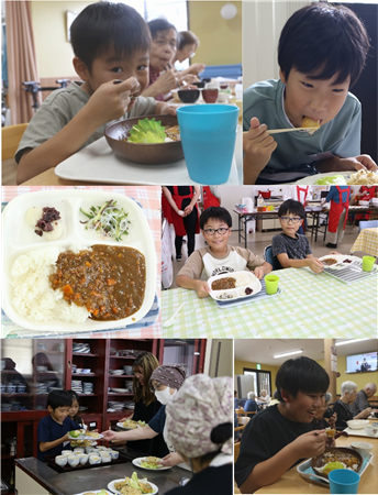 お腹いっぱい笑顔満開　こども食堂