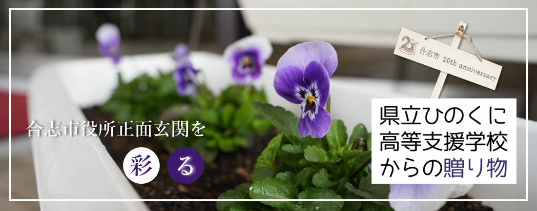 県立ひのくに高等支援学校から花の贈り物が届きました。