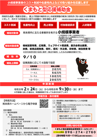 くまもと型応援補助金チラシ画像