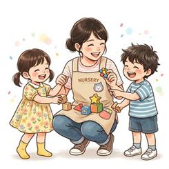 イラスト_保育士・こども