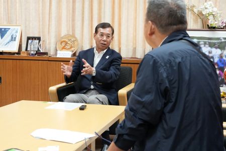 インタビュー取材の様子です。