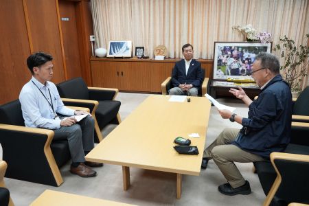 インタビュー取材の様子です。