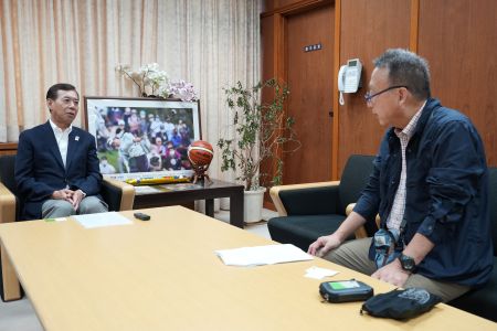 インタビュー取材の様子です。